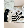 thumbnail image 2 of YooGuoGuo Women's 5 Pairs Striped Crew Socks Casual Athletic Socks, 2 of 4