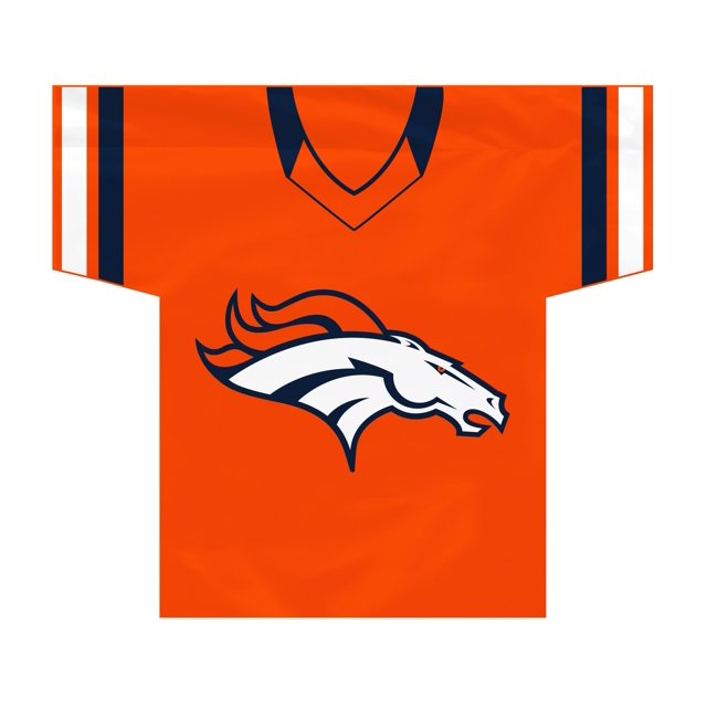 NFL Denver Broncos NFL - Banner de camiseta de 2 caras, color naranja, 34 x 30