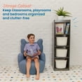 thumbnail image 3 of ECR4Kids 4-Cube Double-Sided Vertical Storage Organizer, Classroom Furniture, Grey Wash, 3 of 9