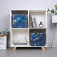 thumbnail image 3 of Collapsible Oxford Fabric Storage Cubes with Handles, Large Mid Foldable Oxford Cloth Bins Set of 2/6, Closet Organizers for Shelves Clothes Home Kitchen Toy - Retro Mandala Glass Flower-3, 3 of 7