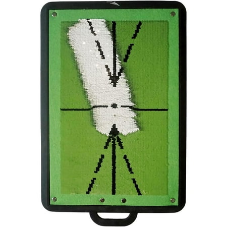 Birdie Golf: Birdie Mat Pro - Swing Training Aid, Sequin Tech Surface, Analyze Swing Path & Ball Impact, Portable In- Outdoor, 19.25" Sports Accessory