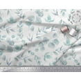 thumbnail image 2 of Soimoi White Cotton Duck Fabric Flower Leaves Print Sewing Fabric Yard 56 Inch Wide, 2 of 3