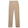 thumbnail image 5 of Boy Uniform Pants Straight Pants with Pockets Pull On Chino Pants Stretch Pants Boy Khaki Uniform Pants Back to School Outfits Teen Preppy Clothes 11-12 Years, 5 of 6