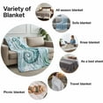 thumbnail image 6 of Flannel Fleece Throw Blanket Seahorse Summer Ocean Shell Lightweight Soft Plush Blankets,Seaweed Coral Cozy Warm Throw Blanket for Couch Sofa Bed Car Office All Season Use 40x50in, 6 of 9