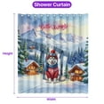 thumbnail image 5 of Hello Welcome Winter The Ski Siberian Husky Snowy Day Shower Curtain Husky Dog Lover Gifts Waterproof Bathroom Bathtub Curtain - 13013, 5 of 5