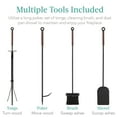 thumbnail image 3 of Best Choice Products 5-Piece Modern Contemporary Indoor Outdoor Antique Fireplace Tool Set w/ Ergonomic Handles - Black, 3 of 7