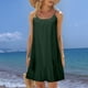 thumbnail image 2 of Mini vestido camisola sin mangas y sin espalda para mujer, para la playa, de poliéster, con volantes en el dobladillo, para cubrir el bikini, para llevar en vacaciones y en fiestas en la piscina., 2 of 8