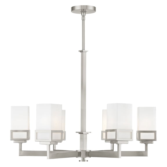 Livex Lighting Harding 6 Light Chandelier in Brushed Nickel