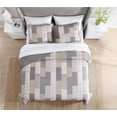 thumbnail image 3 of HOME RETREAT Lakeshore Plaid Grey Soft Cotton 3 Piece Quilt Set - King, 3 of 9