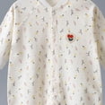 thumbnail image 5 of KPOPLK Baby Boys Pajamas One Piece Boys Button Down Long Sleeve Footless Sleepers for 0 3 6 9 12 18 Months Size 0-3 Months, 5 of 5