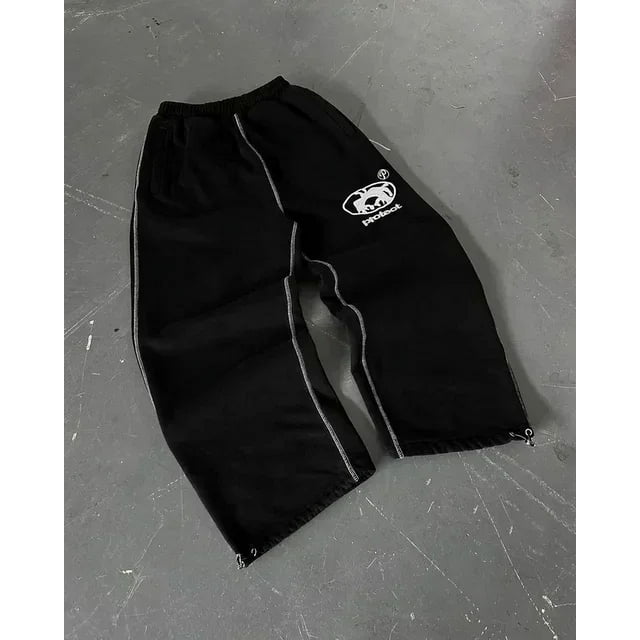Y2k Embroidered Gray Casual Pants Camo Functional Tactical Functional Men's Women's Premium Jogging Drawstring Sweatpants