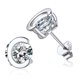 thumbnail image 1 of Pendientes de botón PROSTEEL de Plata esterlina inicial letra C circonita cúbica, 1 of 8