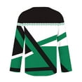 thumbnail image 5 of DDAPJ pyju Fall Tops for Women Trendy Casual V Neck Long Sleeve Shirts Geometric Graphic Print T Shirt Ofertas Hoy Liquidación Green S, 5 of 6