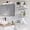 White, variant on YIMWNYI Wall Shelf Floating Rack, Bathroom Kitchen Storage Organizer, Multifunctional Bookshelf, Modular Design for Home Decoration, Durable Wall Hanging Unit, Space-Saving Display Solution