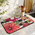 thumbnail image 3 of Washable Rubber Colorful Floral Dish Drying Mats for Kitchen Counter Home Large Coffee Bar Pad Accessories and Decor for Utensils Stemware 19.5''x12'', 3 of 3