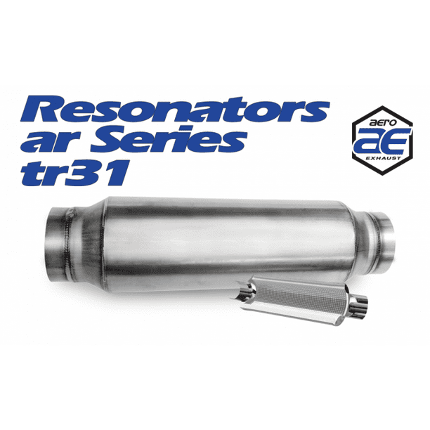 AERO Exhaust Tech Resonator NonPolished 304 Grade Stainless Steel