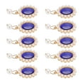 thumbnail image 3 of 10 broches de diamantes de imitación, corona de seis pétalos, broche de perlas de ópalo, alfileres para ropa, zapatos, bolsos, accesorios para el cabello, decoración, 2,3x4,5 cm, perla de ópalo azul, 3 of 5