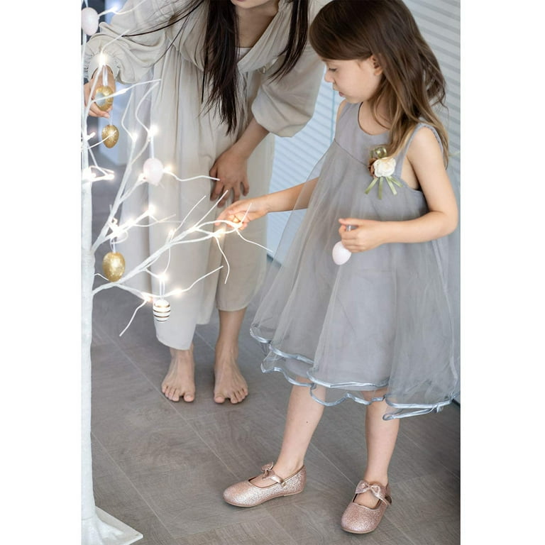Little Girl Pink Dress Shoes Size 2 - Girl Ballet Flats Wedding Party -  Walmart.com