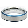 thumbnail image 5 of MJ Metals Jewelry White Tungsten Carbide Blue Plated Edges Wedding Band 6mm Ring Size 12, 5 of 5