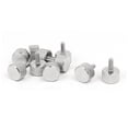 thumbnail image 1 of Unique Bargains M3x8mm Tête Plate Nickelée Vis à Pouce 10 Pcs pour Boîtier PC d'Ordinateur, 1 of 1