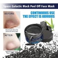 thumbnail image 3 of Mascarilla facial exfoliante negra Space Galactic, mascarilla para eliminar puntos negros, mascarilla de limpieza profunda de carbón para eliminar puntos negros y reducir los poros (3 unidades), 3 of 5