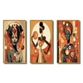 thumbnail image 2 of Designart "Retro Graphic Representation of an African Goddess I" African American Woman Framed Wall Art Set Of 3 - Red Woman African American Frame Gallery Wall Set For Home Decor, 2 of 6