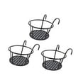 thumbnail image 4 of koolsoo 3x Hanging Planter Basket Above The Rail Flower Pot Holder Around Hanging Railing Planters for Window Courtyard Outdoors in The Interior Outdoors Black, 4 of 8