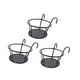thumbnail image 4 of 3x Cesta colgante de hierro para colgar sobre la barandilla, soporte para macetas, estante contenedor de metal Negro, 4 of 9