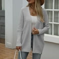 thumbnail image 6 of Juebong Women's Open Front Long Sleeve Cardigan Sweaters Business Casual Knit Lightweight Cardigans Soft Cozy Winter Coats Gray,XL, 6 of 6