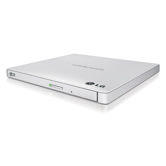 Grabadora de DVD LG GP65NW60, superdelgada, portátil, blanca