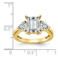 thumbnail image 3 of 14k Yellow Gold Three Stone Engagement Ring Moissanite Size 8.5 (3.25 cttw.), 3 of 7