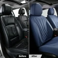 thumbnail image 3 of Coverado Front Car Seat Covers, Premium Leather Seat Protectors, Sleek Design Universal Fit for Most Cars, Blue, 3 of 6