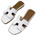 thumbnail image 1 of Hada para Mujer Ropa Abrigo Verano Zapatos Playa Versátiles Fondo Plano Un Piso Sandalias para Mujer (Blanco 38) [Tenga en Cuenta Al Realizar El Pedido Cámbielo Por Un Embalaje en PE], 1 of 7