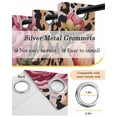 thumbnail image 6 of Pink Flowers Blackout Curtains, Light Blocking Print Window Curtains, Leopard Spot Vintage Floral Country Plants Thermal Insulated Window Drapes for Living Room Kitchen Cafe 2 Panels, 84"W x 84"L, 6 of 9