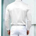 thumbnail image 6 of YOIAVAIOY Men's Collar Button Up Shirts with Pockets Slim Fit Satin Lightweight Tops Fall Casual Outfits Solid Color Spring Everyday White XXXXXL, 6 of 6