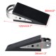 thumbnail image 2 of Uxcell Topes de puerta Topes de puerta para el hogar Wedge antideslizante Hardware Protector de paredes y puertas Acero inoxidable Caucho Negro, 2 of 7