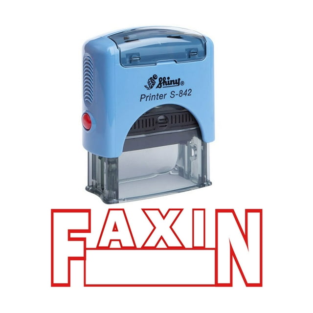 FAXIN Self Inking Rubber Stamp Custom Shiny Office Stationary Stamp