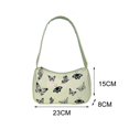thumbnail image 3 of Vintage mujer mariposa impresión PU axila Bolso Casual bolsos (blanco), 3 of 6