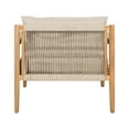 thumbnail image 4 of LiviNest Outdoor Wooden Armchair with Cushions: Spacious Acacia Wood & Rope Weave Patio Chair for Relaxation - Comfortable Weather-Resistant Seating for Garden & Balcony Use by Vacation Home Owners, 4 of 6