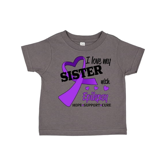 Inktastic I Love my Sister with Epilepsy Hope, Support, Cure Boys or Girls Toddler T-Shirt