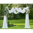 thumbnail image 4 of WARM HOME DESIGNS 55 x 288 Inch White & Beige Double Window Scarves Bundle. AS White & Beige 288, 4 of 5