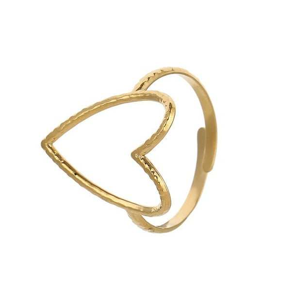 Anillo Tous Mujer Anillos Ajustables De Acero Inoxidable Dorado