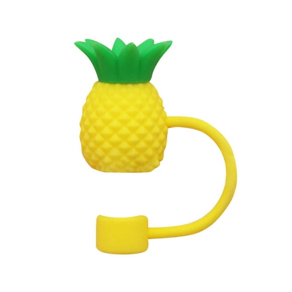 Capuchon de Couvre-Paille Dessin Animé en Silicone en Forme de Fruit, Embout de Paille, Couvercle de Paille, Bouchons de Paille, Accessoires de Tasse, Anti-Éclaboussures