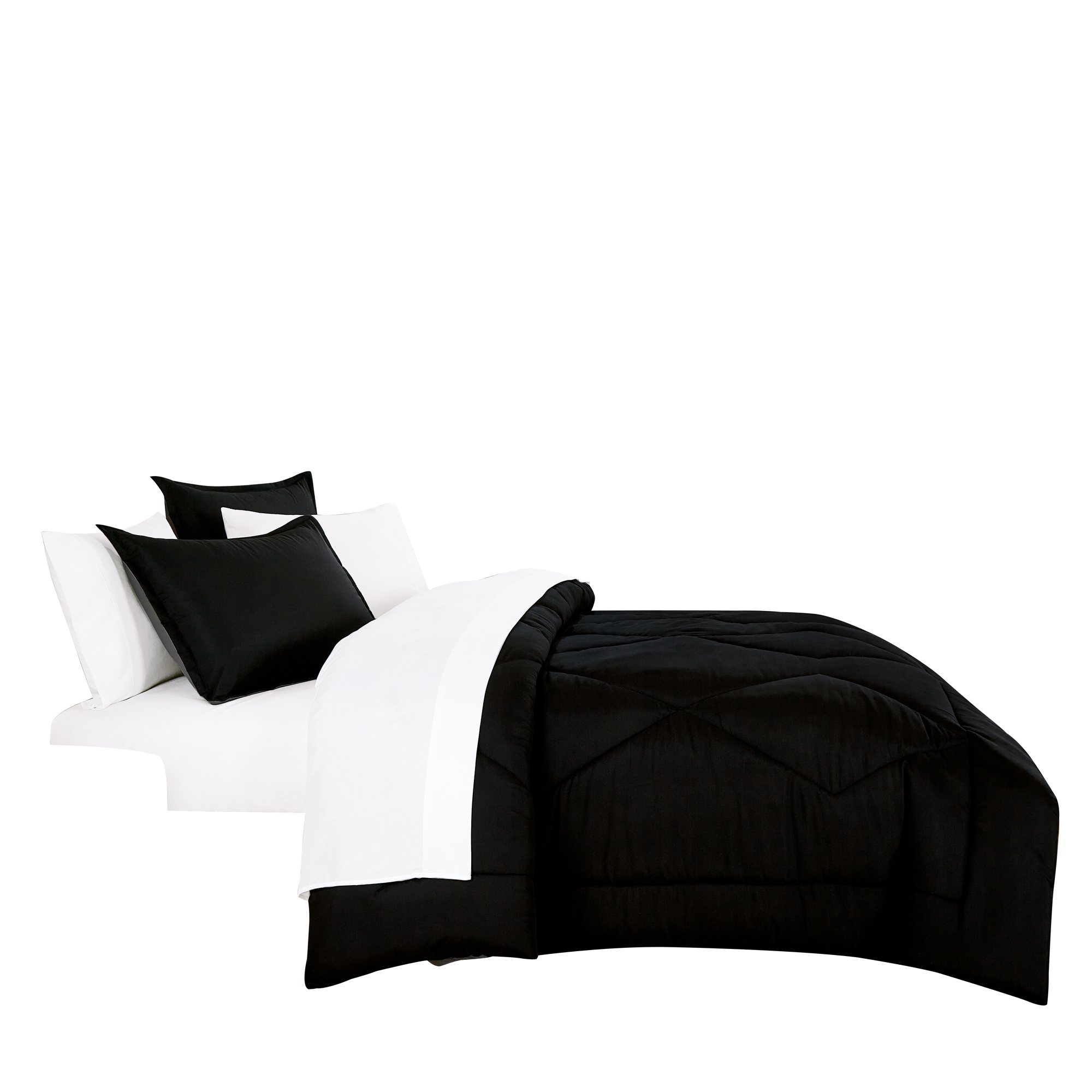 EvJK 7-Piece Comforter Set – Breathable Polyester, All-Season, Reversible, Luxury Bedding Set – CAL.King