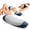 Blue, variant on MOONORAH Lumbar Support Pillow for Bed – Memory Foam Lower Back Pain Relief, Adjustable Waist Pillow for Sleeping & Side Sleepers, Washable Cover