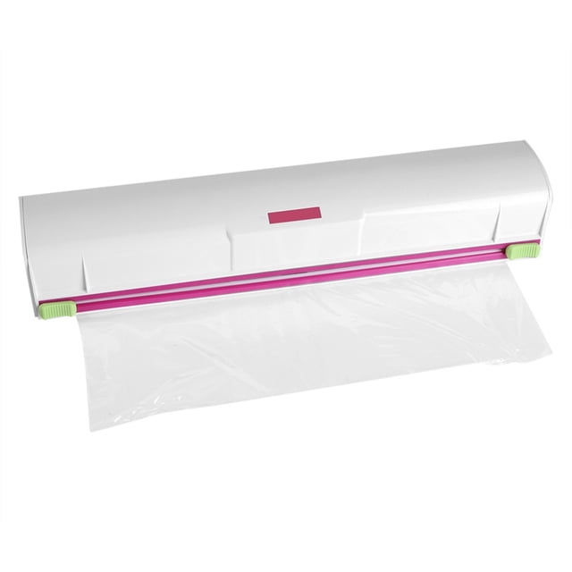 Injueey Caja de soporte de almacenamiento de envoltura de película adhesiva, dispensador de película conservante de acero inoxidable, cortador de papel Organizadores de utensilios de cocina Injueey JJ20807-00B
