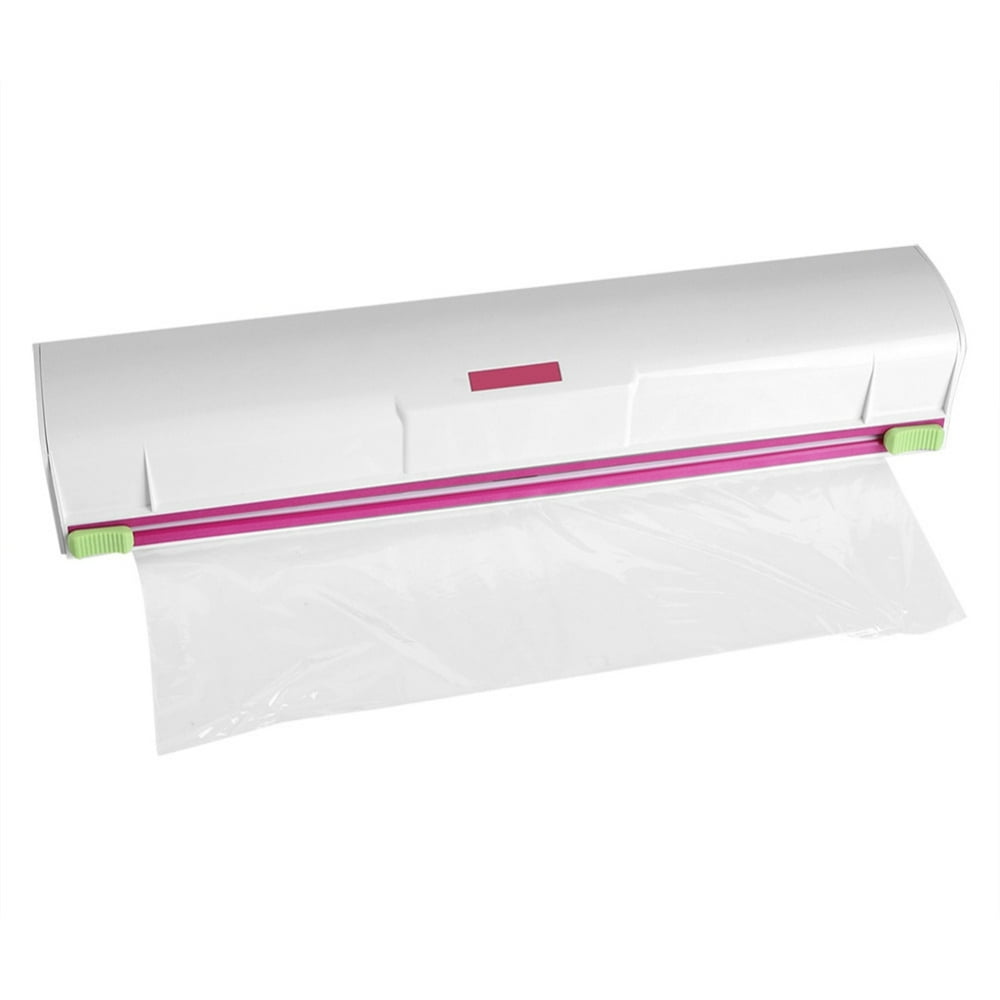 Cling Film Wrap Storage Holder Box Stainless Steel Preservative Film Dispenser Seal Aluminum
