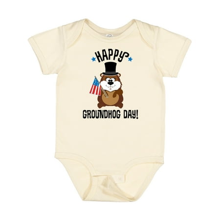 

Inktastic Happy Groundhog Day February Gift Baby Boy or Baby Girl Bodysuit