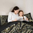 thumbnail image 4 of Castle Fairy Vintage Camo Deer Full Size Comforter Sets 3-Piece,Kawaii Stripes Bow Bedding Comforter Set,Sage Black Cream,Black Reversible,1 Comforter and 2 Pillowcases, 4 of 6