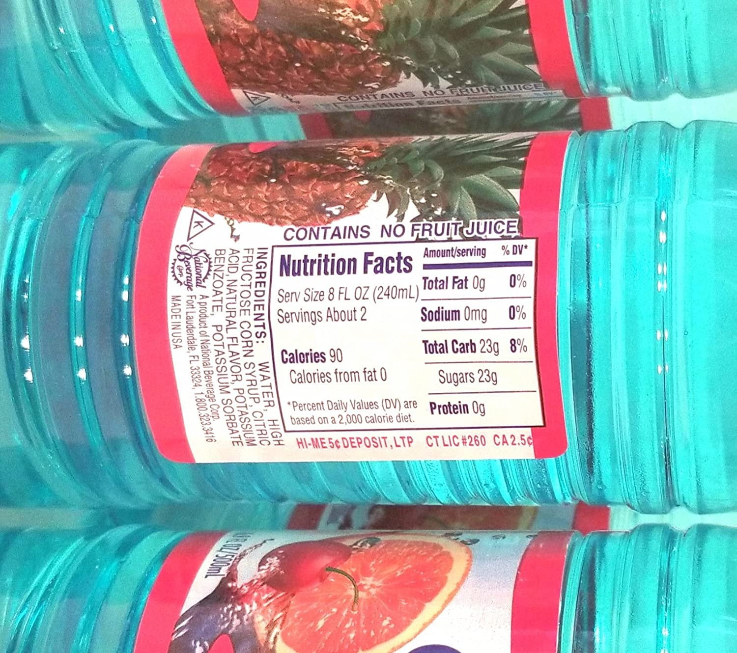 Clear Fruit Fruit Punch Flavored Water 6 Pack 16.9 oz Sport Bottles